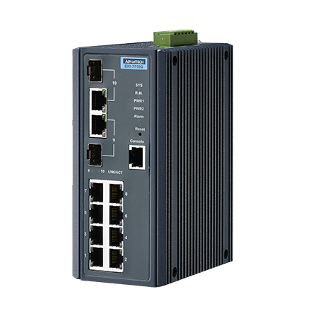 ETHERNET DEVICE, 8G + 2G Combo Managed switch w/Wide temp